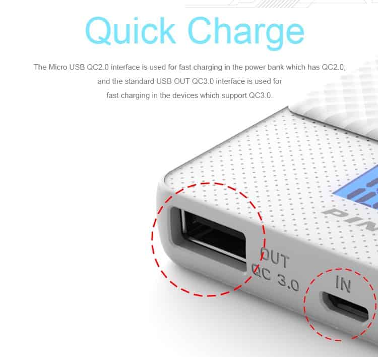 Pineng Power Bank Fast Charging USB Type C 10000mAh 3