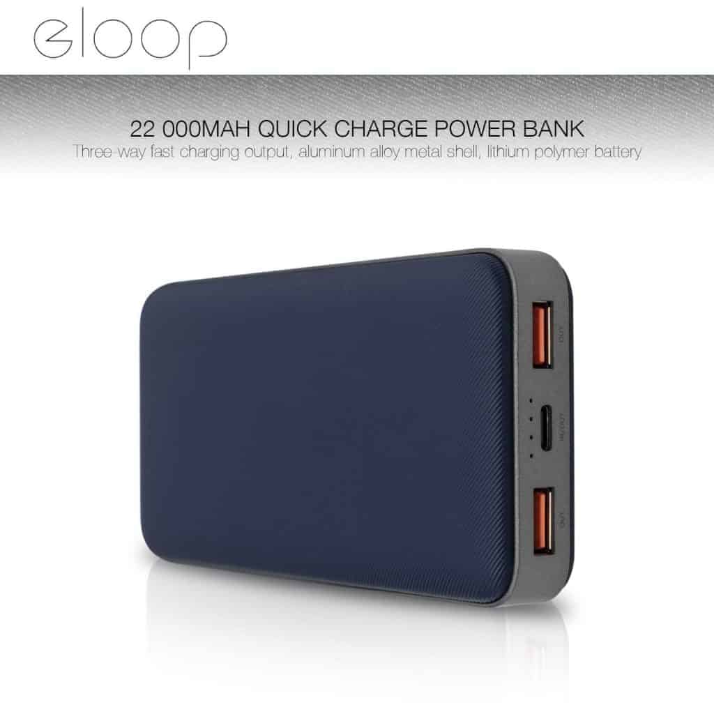 ELOOP E38 Power Bank 22000mAh Dual Quick Charge 3.0 3